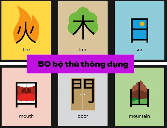 50 bộ thủ thông dụng